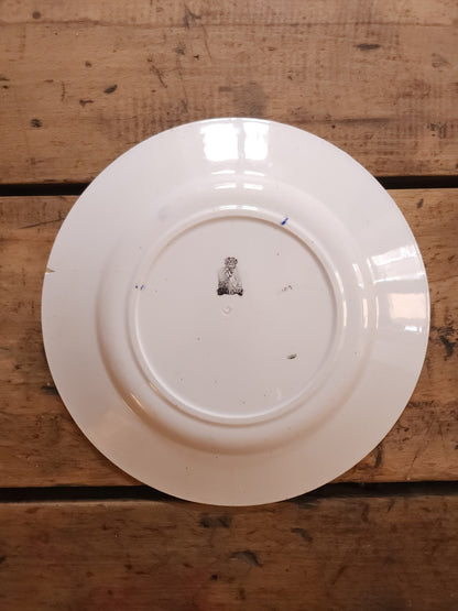 Assiettes plates en céramique Niderviller lot de 2   Patine