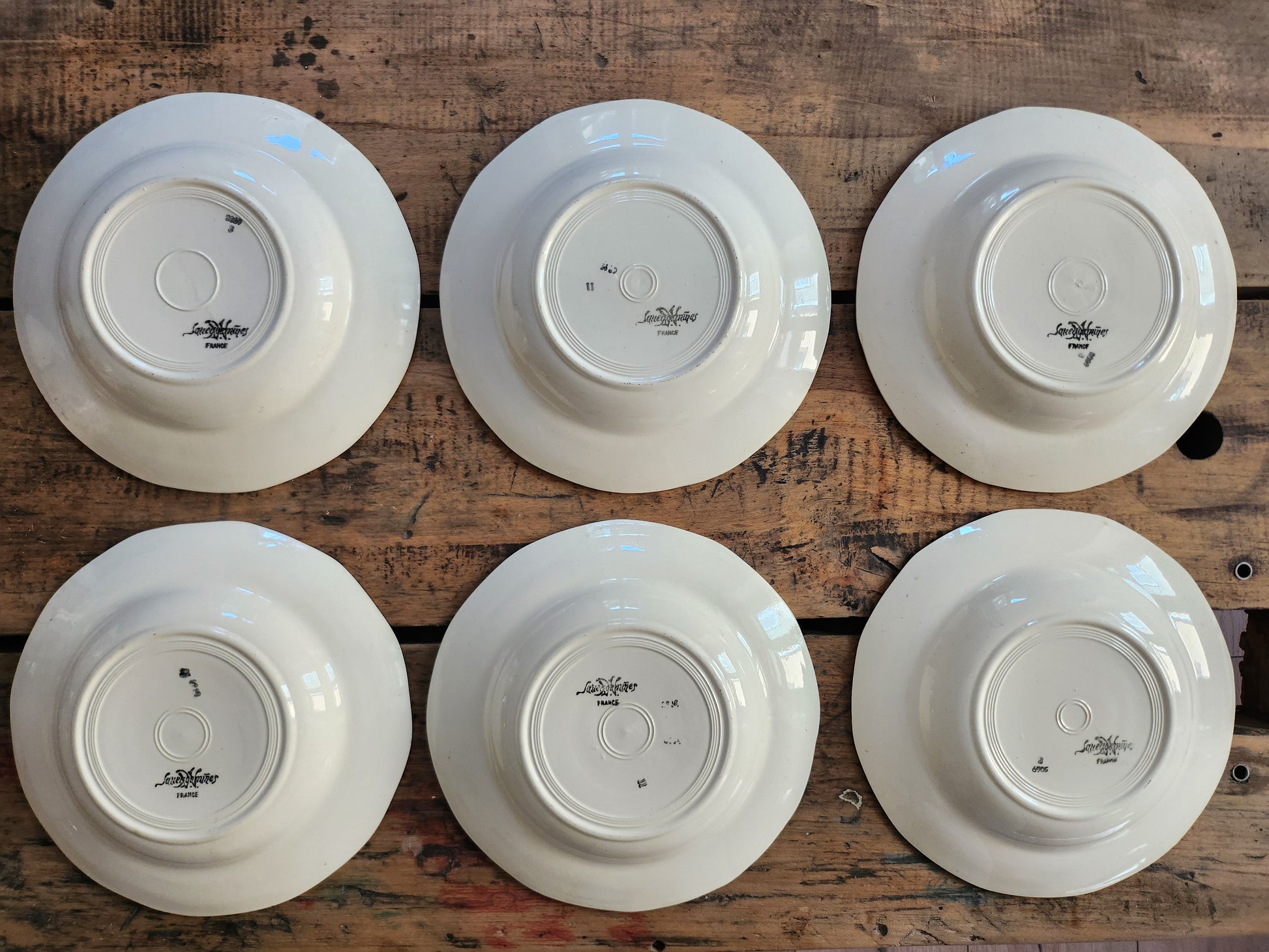 Assiettes fleuries Sarreguemines -lot de 6  Vaisselle Patine