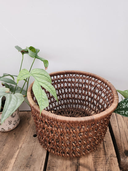 Panier en osier   Patine
