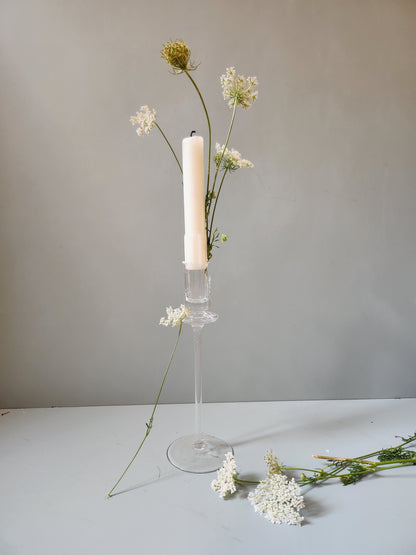 Bougeoir en verre   Patine