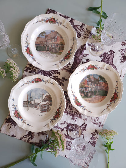 Assiette creuse céramique Obernai lot de 3   Patine