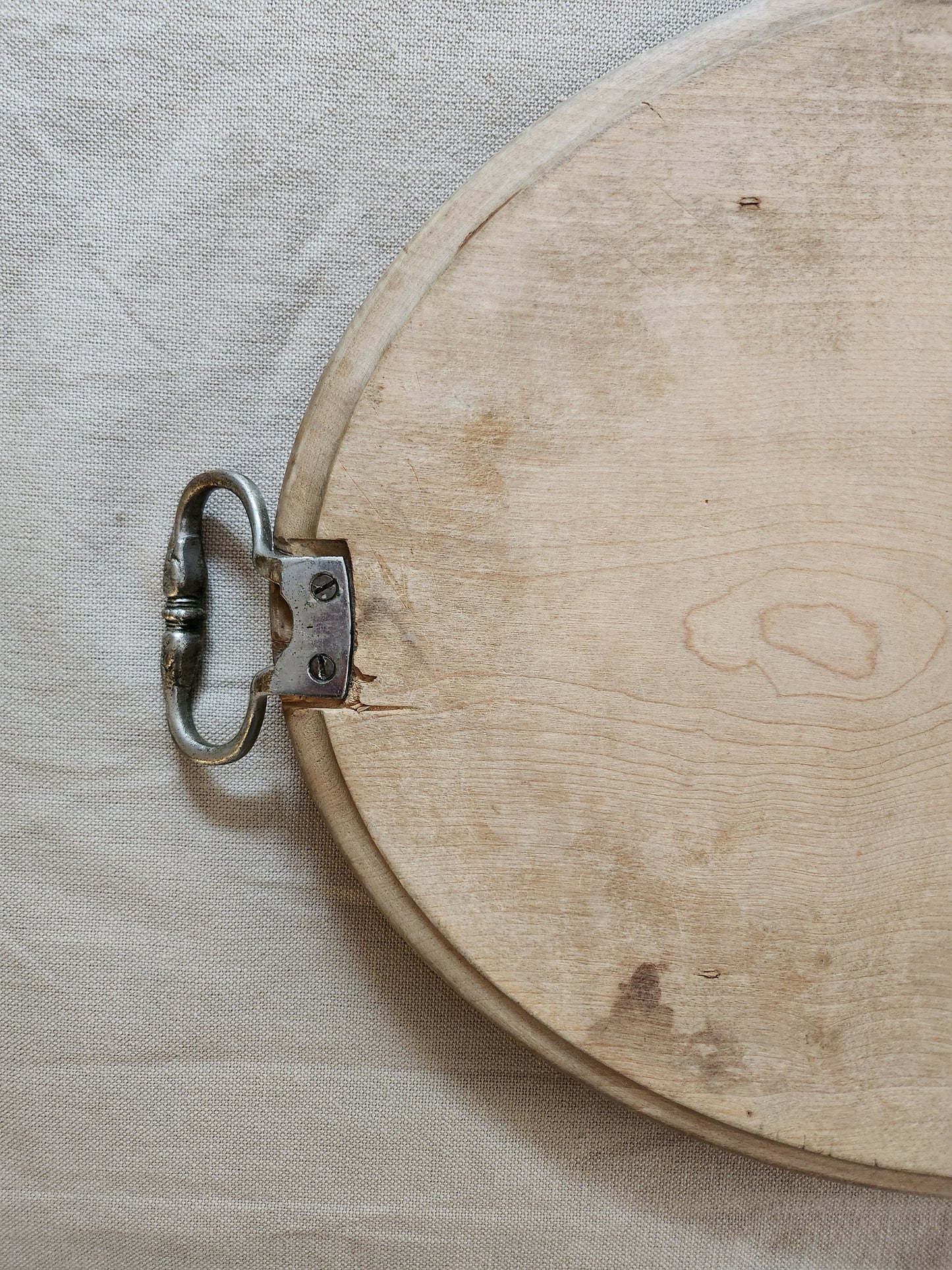 Plateau ovale en bois vintage