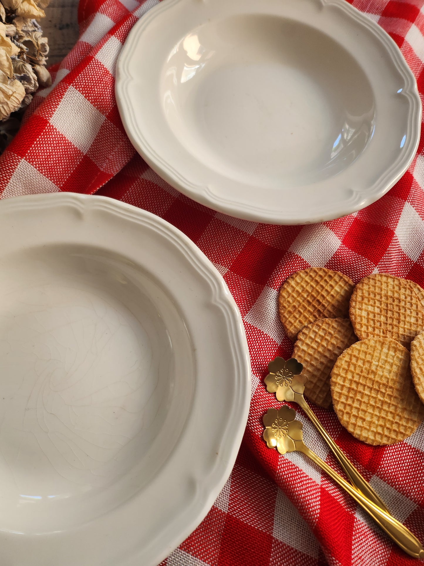 Assiettes creuses Quadrifoglio en céramique lot de 2