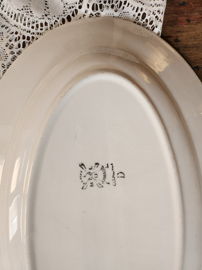 Plat en céramique Moulin des Loups à fleurs