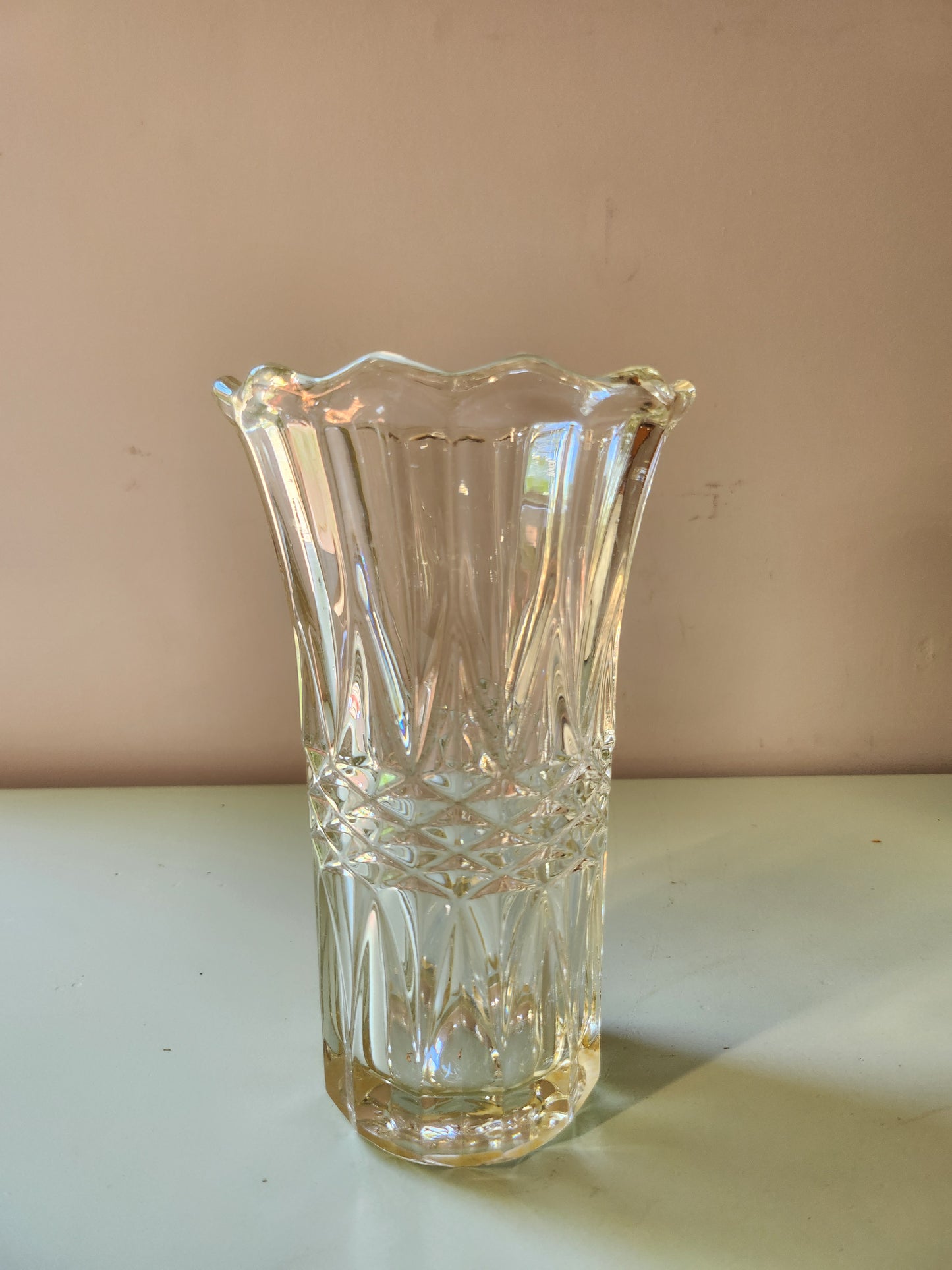 Vase en cristal   Patine