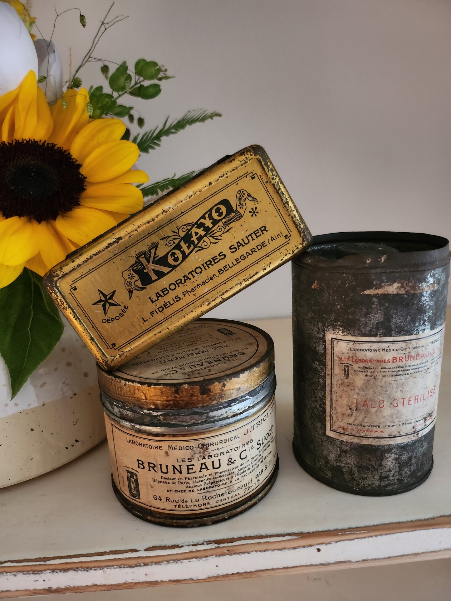 Produits d'apothicaire lot de 3   Patine