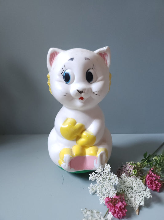 Ancien jouet chat culbuto   Patine