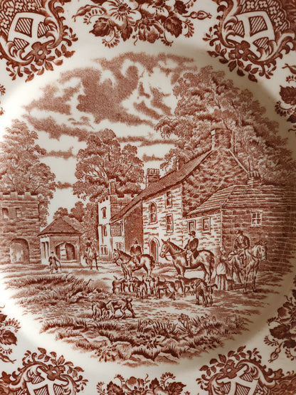 Assiette plate en faïence style anglais   Patine