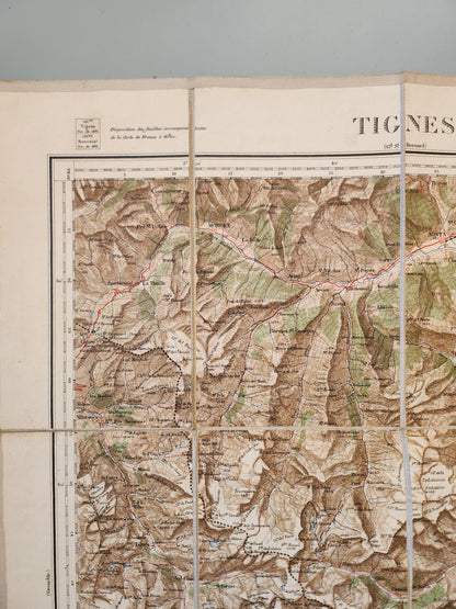 Carte dépliable de Tignes   Patine