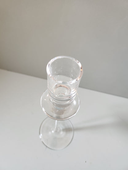Bougeoir en verre   Patine