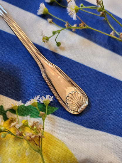 Couteau à poisson en argent   Patine