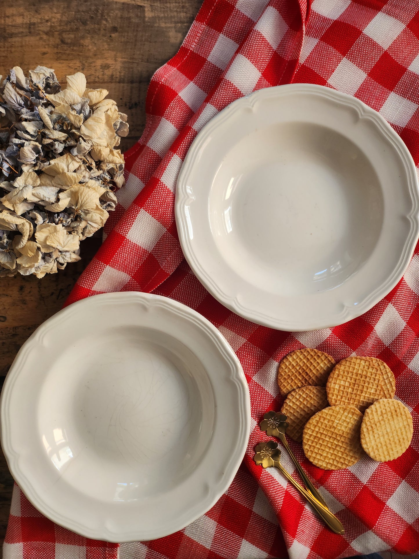 Assiettes creuses Quadrifoglio en céramique lot de 2