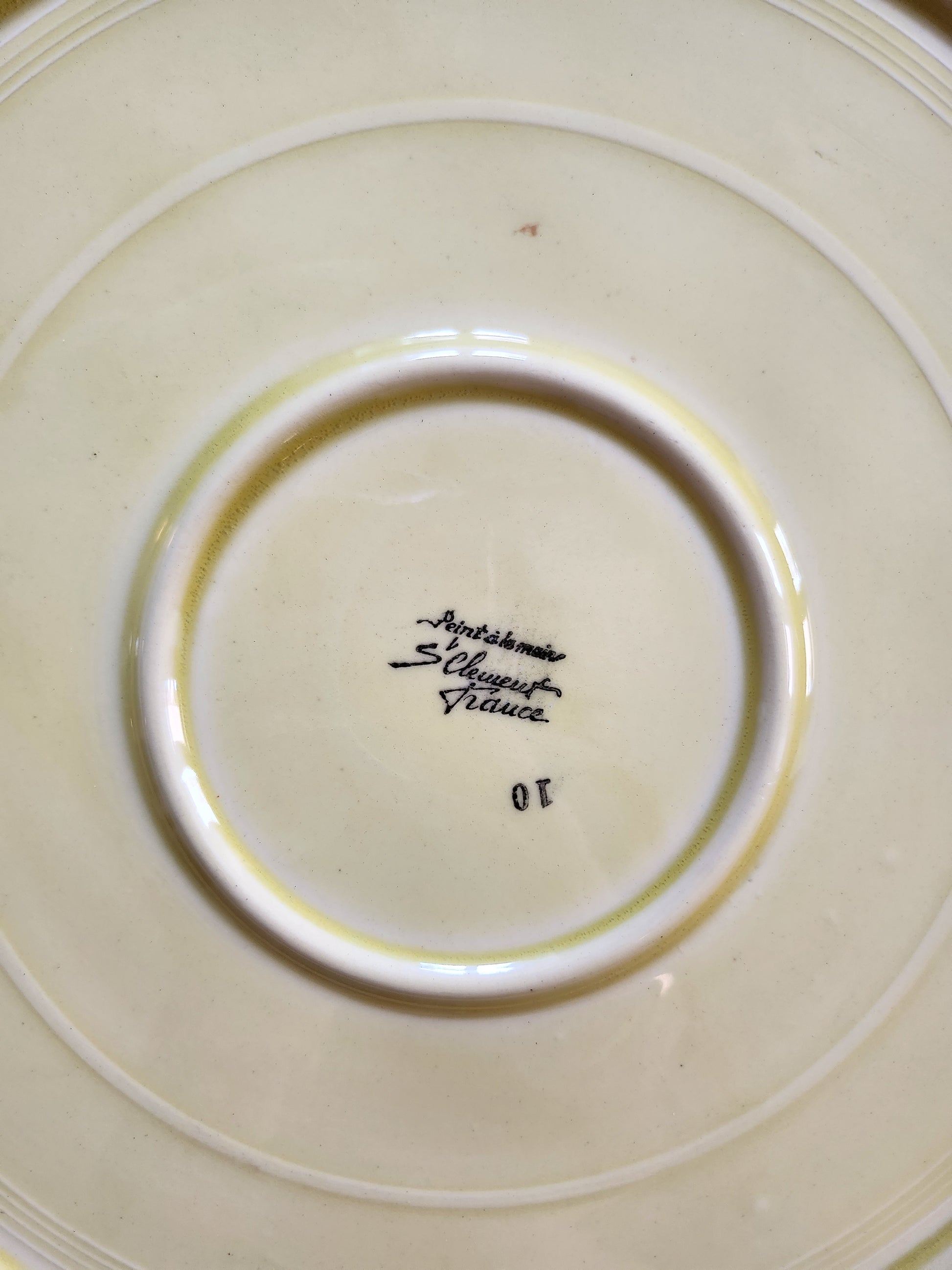 Plat à tarte en céramique années 60   Patine
