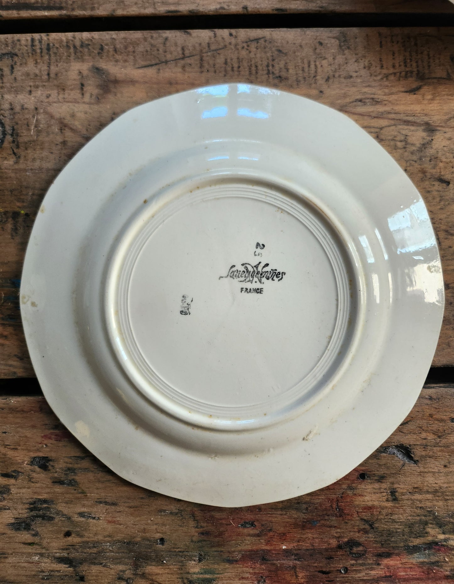 Assiette Sarreguemines fleurie lot de 5