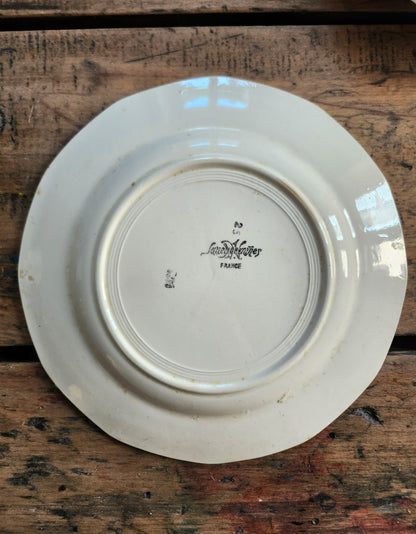 Assiette Sarreguemines fleurie lot de 5