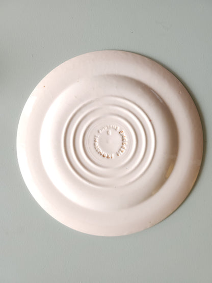 Assiette plate en faïence style anglais   Patine