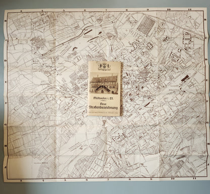 Ancien livret Mulhouse Alsace allemande – Neue Straßenbezeichnung – Guide des rues – vers 1900   Patine