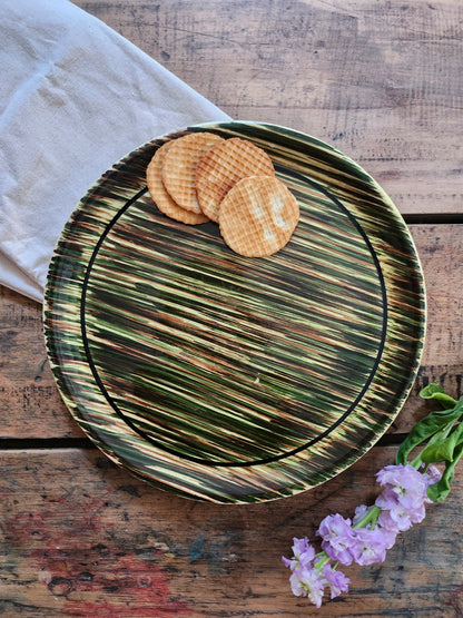 Plat à tarte en céramique années 60   Patine