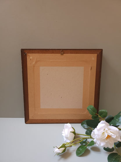 Cadre carré en bois avec peinture   Patine