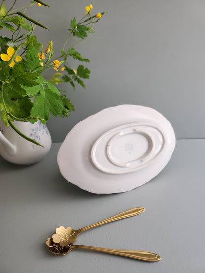 Saucière ancienne à fleurs - Patine
