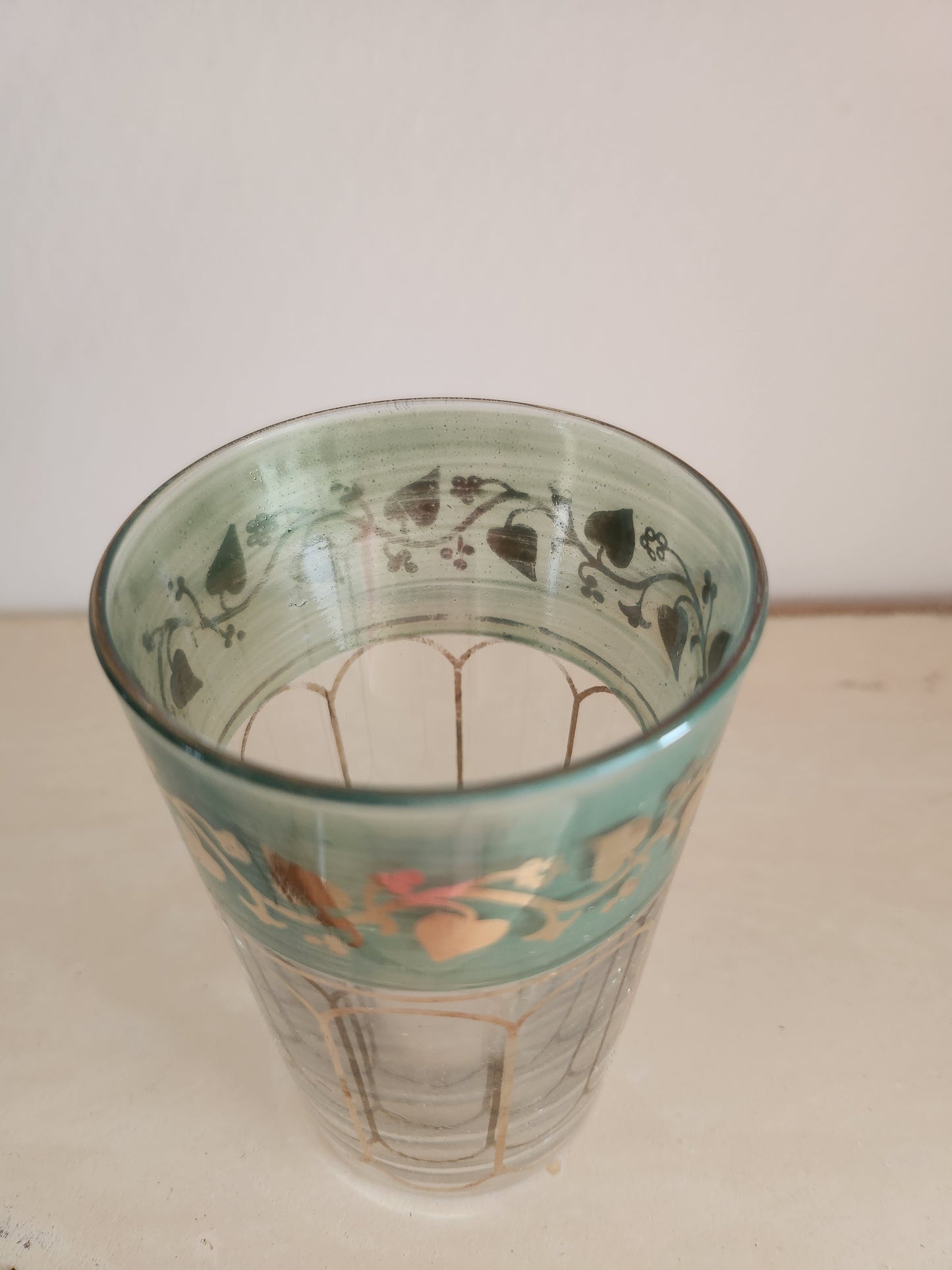 Verre à thé coloré lot de 6   Patine