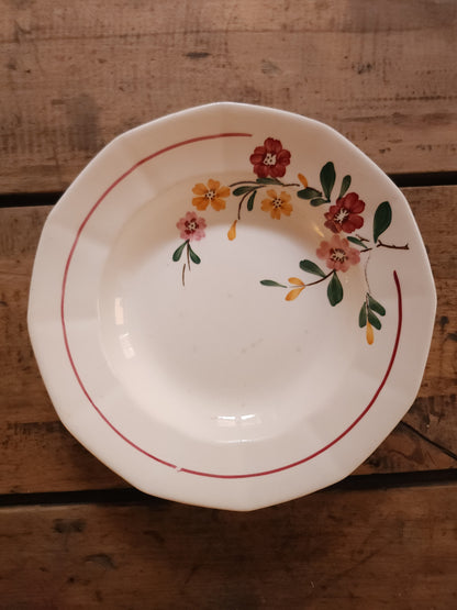 Assiettes creuses en céramique Sarreguemines lot de deux   Patine