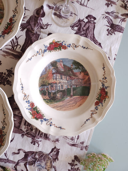 Assiette creuse céramique Obernai lot de 3   Patine