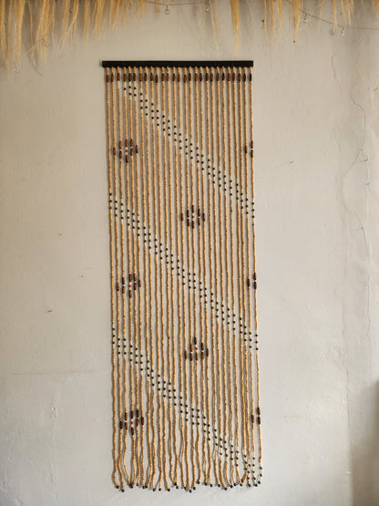 Rideau de porte en perles de bois   Patine