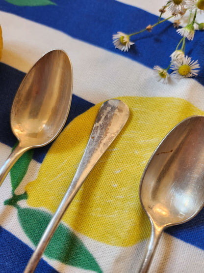 Cuillère à dessert en argent lot de 11   Patine