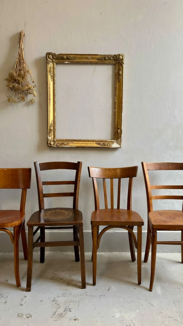 ⎰❥ Toi aussi tu trouves que les chaises bistrot ont ce petit truc en plus ?

Classiques, en bois, parfois gravées, toujours le même charme : elles s’invitent dans toutes les décos, sans jamais faire tâche.
Chez nous, impossible de résister. On les chine, on les accumule… et on assume!

Et toi, tu les préfères comment : dépareillées ou accordées ?

#chaisebistrot #vintagedeco #decoauthentique #mobilierancien #chinemania #passionbrocante #meublesvintage #chaisebois #decorationinterieure #patinedeco #slowdeco #decoecoresponsable